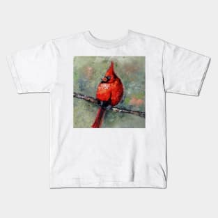 Red Cardinal Bird Kids T-Shirt